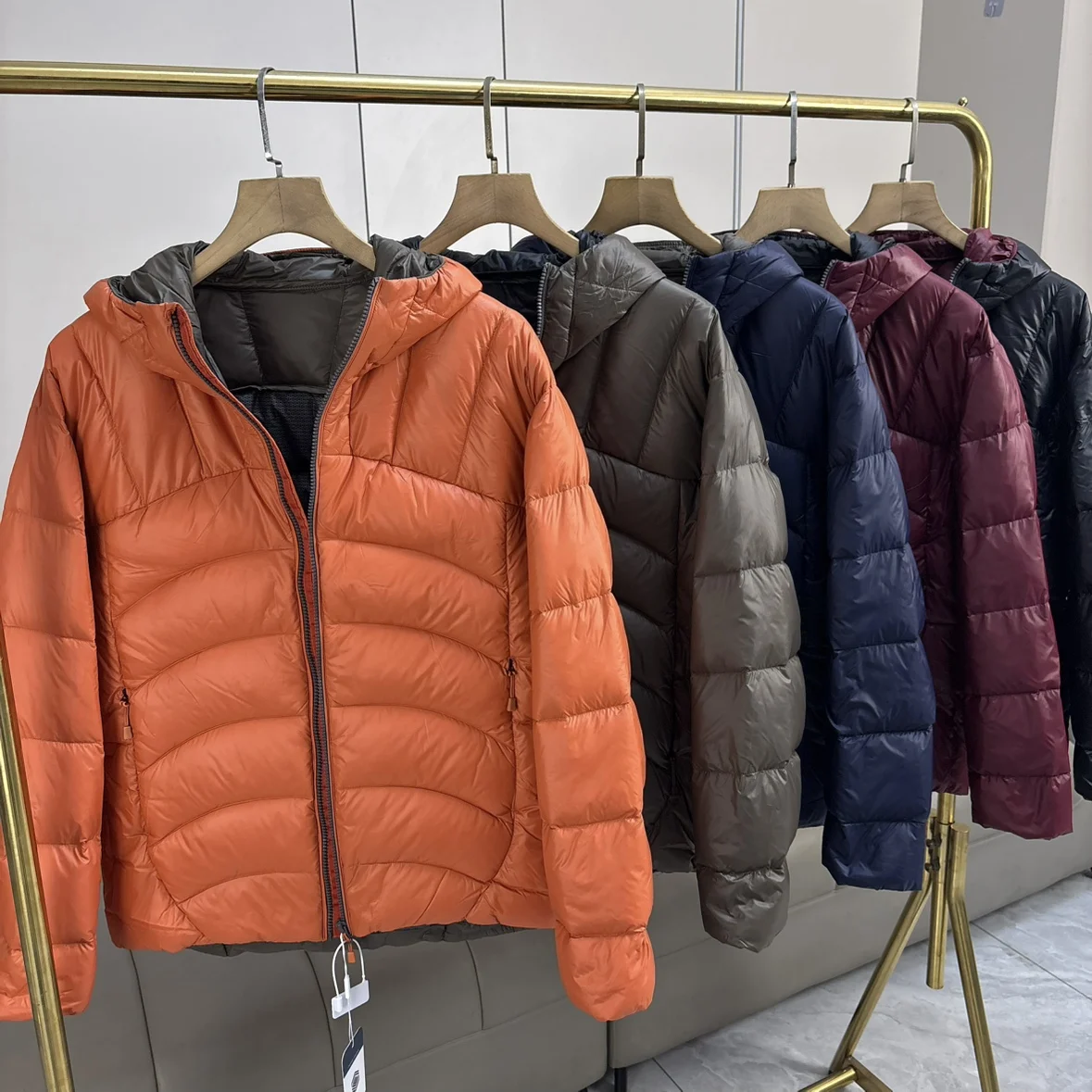 

High Puffin 90 Du down Winter ex aphene Heat Reflection Thiened Versatile Warm Hooded down Jaet Outerwear
