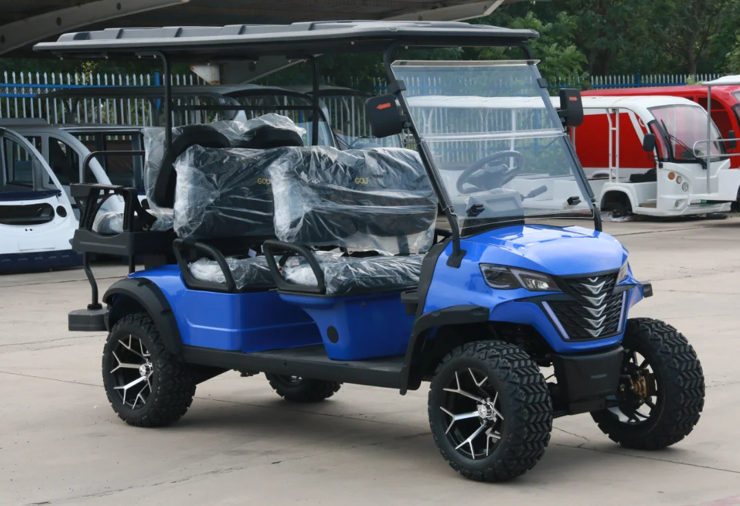 سيارة جولف كهربائية عالية الجودة، سيارة صغيرة، 6 مقاعد، عربة جولف كهربائية للنادي