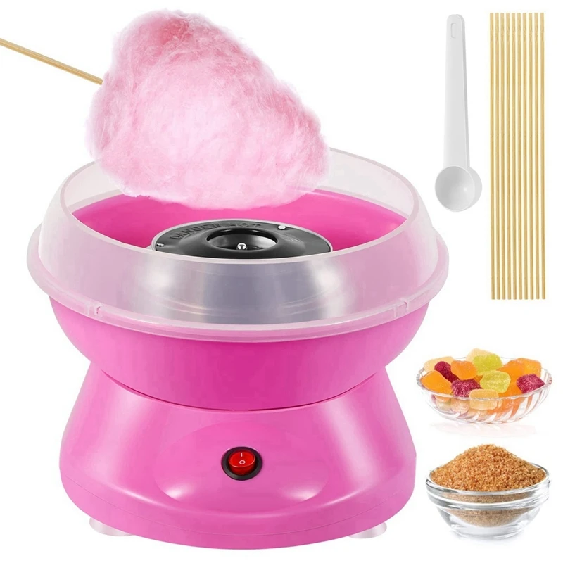 Cotton Candy Machine For Kids,Mini Electric Cotton Candy Maker With Splash-Proof Plate For Home Kids Party