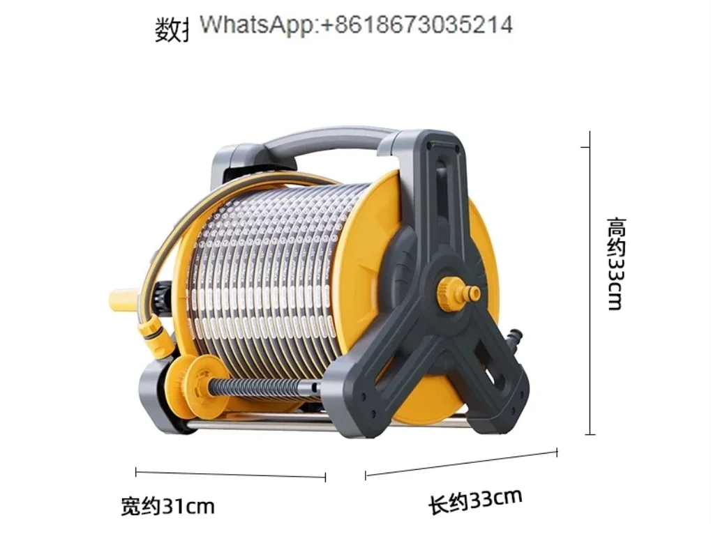 40m Andeca Heavy Duty Portable High Pressure Retractable Wall Mount Household Garden Reel Set Hose Pipe Reel for Home Garden Use