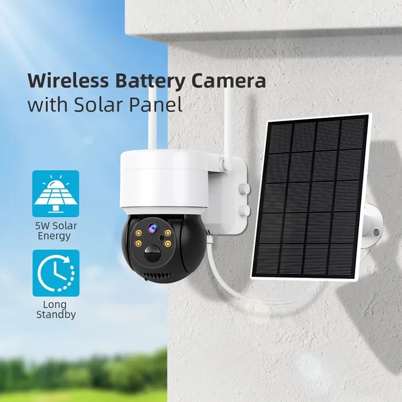 

1080P WIFI Solar Camera PIR Human Detection 4MP Solar Panel PTZ Cam CCTV Wireless Surveillance IP Camera Rechargeable Monitor