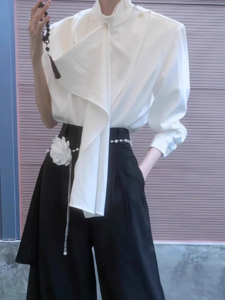 

Women French Elegant Gothic Black Bottoming Shirt Women Y2k Harajuku Retro Slim Blouses Vintage Fashion Long Sleeve Tops New