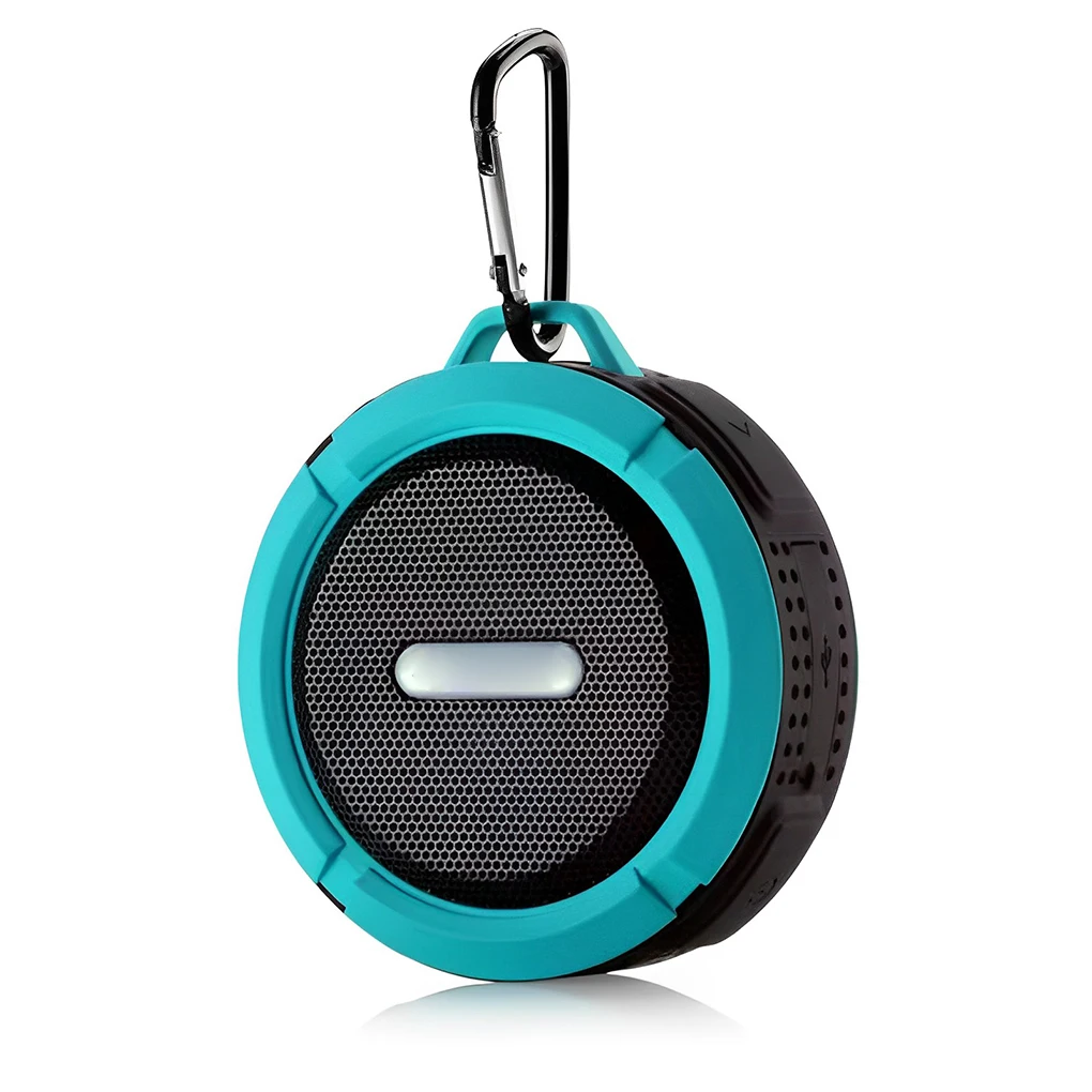 C6 Bluetooth Speaker Waterproof Loud Stereo Sound Outdoor Home Wireless Speaker Support TF Card,Blue