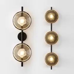 Nordic Ceto Wall Light Gray White Clear Glass lamp Bedroom Parlor living room sofa light Restaurant Corridor Aisle porch light