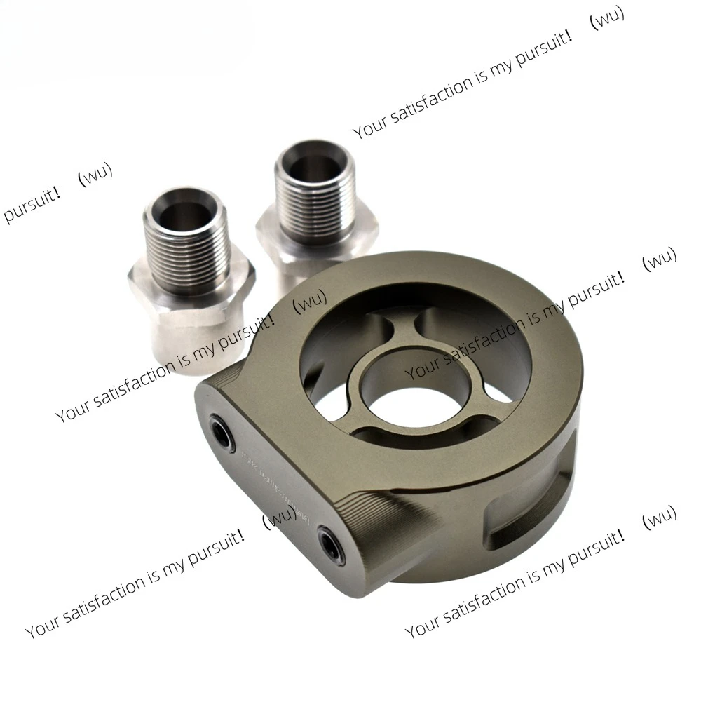 Oil Temperature Pressure M20-1.5 3/4-16UNF Universal Aluminum Oil Filter Sandwich NPT1/8 Instrument Plate Adapter Sensor Base