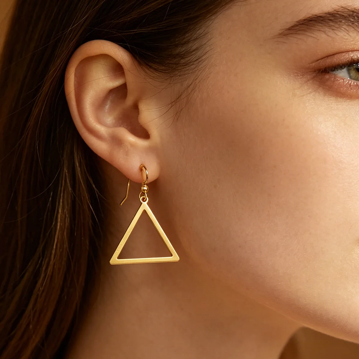 Chandler Vintage Drop Earrings Fashion Minimalist Gold Color Hollow Geometric Triangle Earring Accessories Pendant Earrings