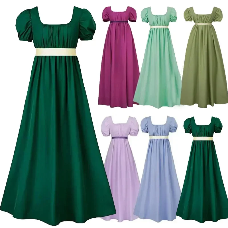 جديد، زي بريدجتاون، فستان ريجنت ريترو، فستان حفلة موسيقية عالي الخصر، فستان شاي فيكتوري @ 0Z*