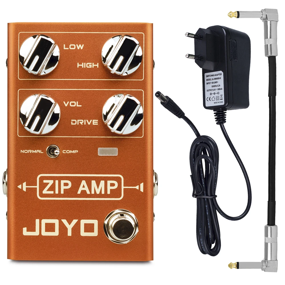 

JOYO Guitar Effect Pedal R-04 ZIP AMP Overdrive Effect Strong Compression Rock Tone with Gain COMP Toggle Switch Guitar Pedal