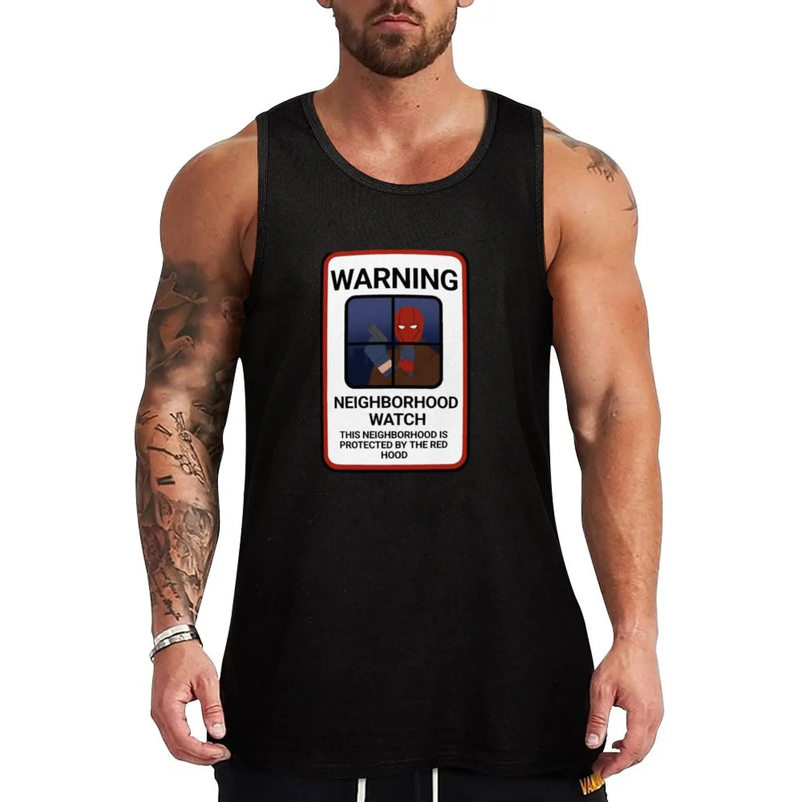 Red Hood Neighborhood Watch Tank Top anime gym basketball