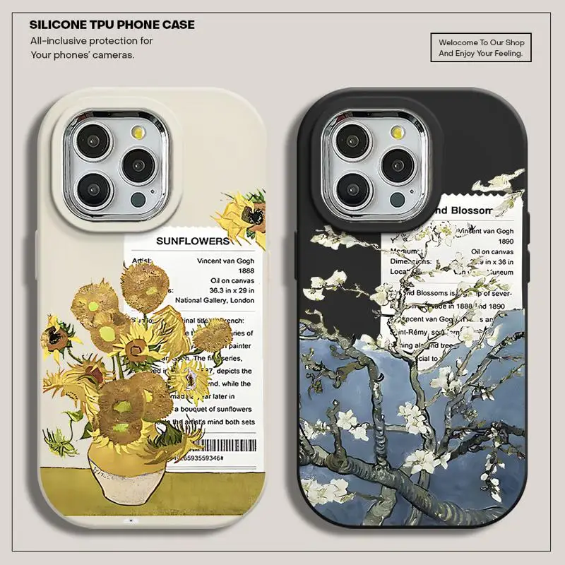 Van Gogh Sunflowers The Starry Night Art Case for Xiaomi Redmi 10 12 4G 10A 9 9C 9A A2 A1 Plus 12C 9T K40 Pro K60 Ultra Cover