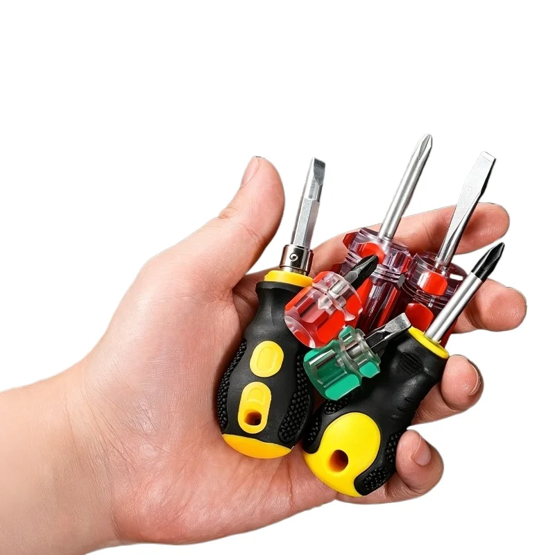 

Mini Magnetic Screwdriver Set Non-Slip Short Handle Screwdrivers Portable Pocket Tool for Home Repair Accessories Hand Tools