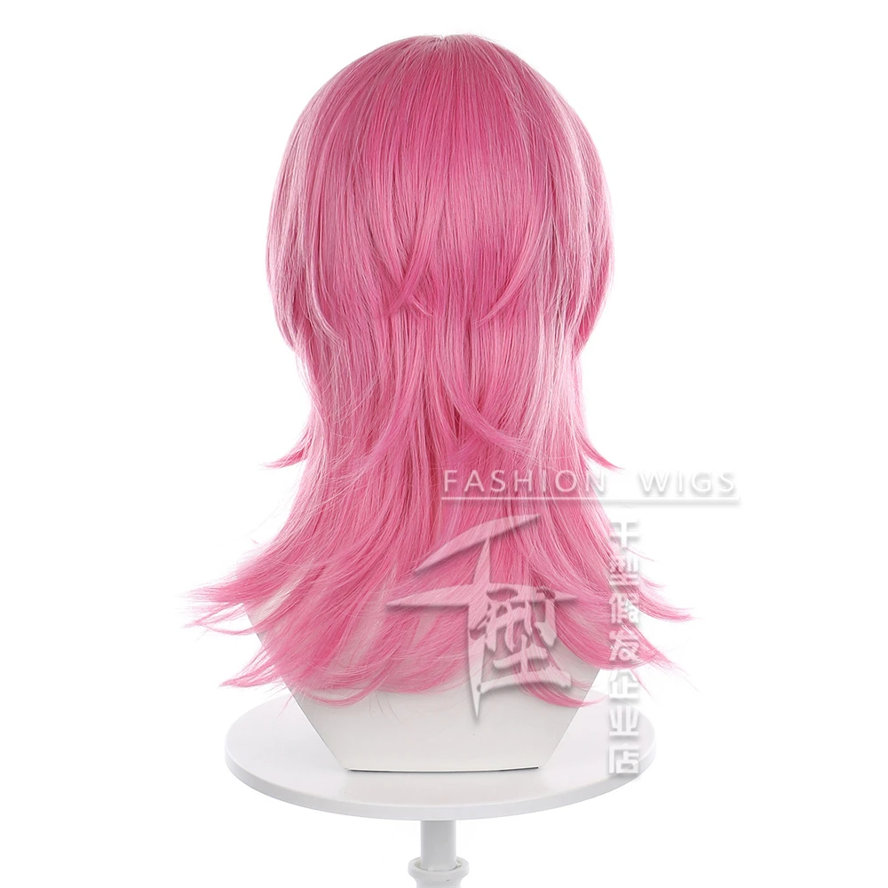 Saja Boys Romance Cosplay Wig Synthetic 40cm Deep Pink Men Hair Heat Resistant Anime Wigs