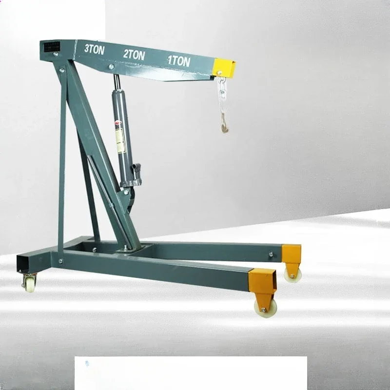 Folding small crane hydraulic car engine hanger engine lifting crane 2 tons 3 tons auto repair mobile crane