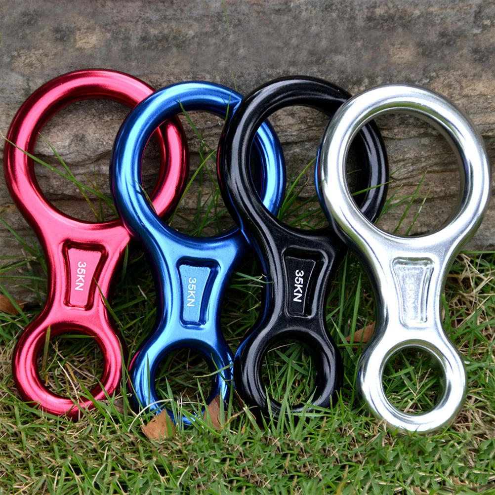 

1pc Aluminum Descender Mountain Climbing Buckle Lightweight Durable Figure 8 Rappelling Ring Climbing Carabiner Gear Outdoor