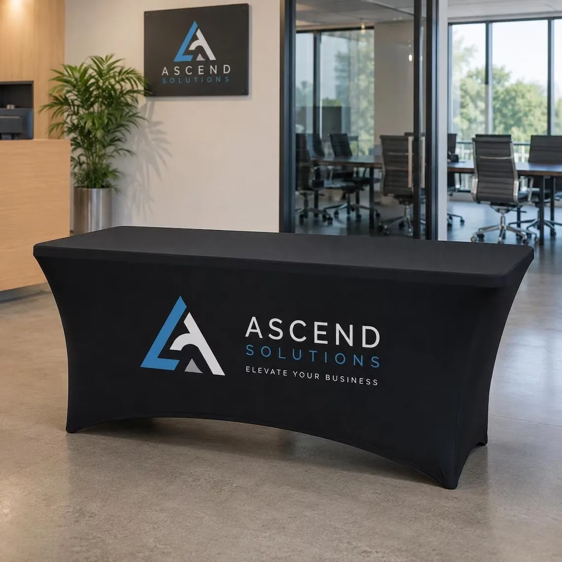 Custom Business Table Cover Logo, Personalized Vendor Booth Tablecloth Trade Show Corporate, Craft Fair Farmers Market Pop Up Sh