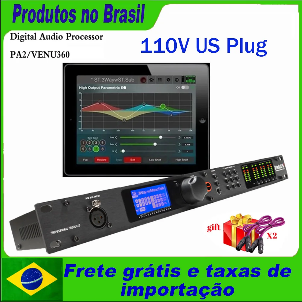 Luidsprekerbeheersysteem 2 In 6 Uit Driverack Pa2 Dsp Digitale Processor Professioneel Geluidssysteem Dj Apparatuur Effector - afbeelding 1