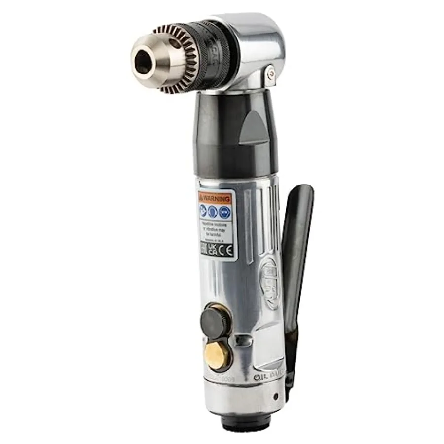 

7807R-A - 3/8" Keyed Chuck Right Angle Reversible Air Drill 1800 RPM 0.33 HP