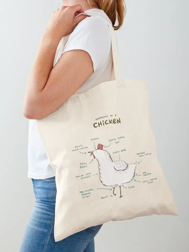 Anatomy of a Chicken Tote Bag hand bag ladies canvas tote bags Canvas Bag