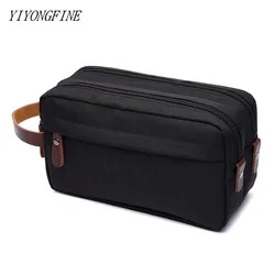 Sac de maquillage de haute qualité pour hommes, sac de rangement de toilette multifonctionnel, pochette de maquillage à Double fermeture éclair, organisateur de voyage pour femmes, étui de beauté