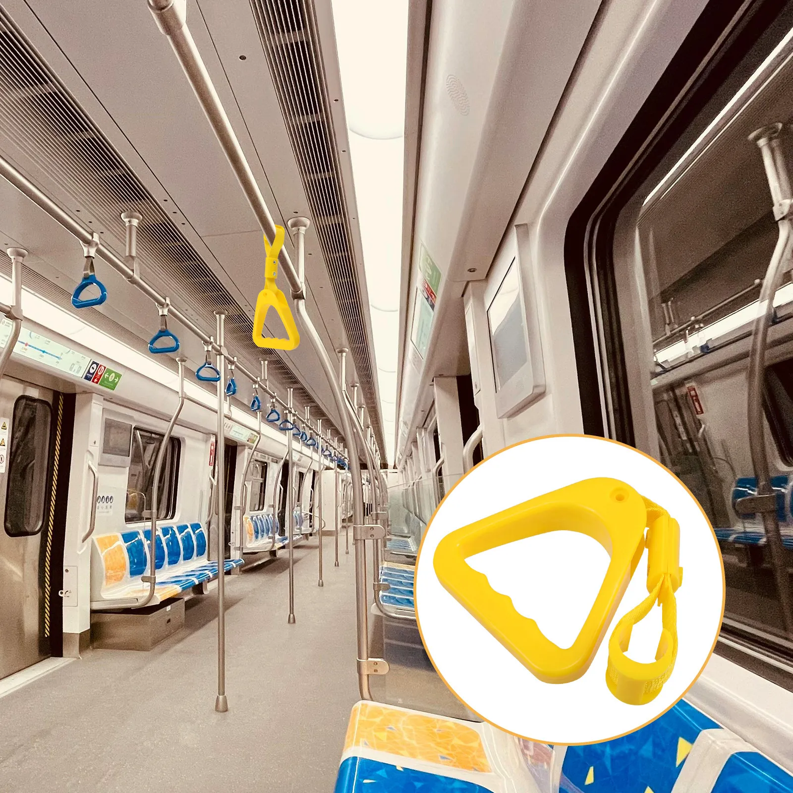 

Кольцо-поручень для автобусов и метро для пожилых людей, желтый, эргономичный, портативный, для поддержки при передвижении, для общественного транспорта