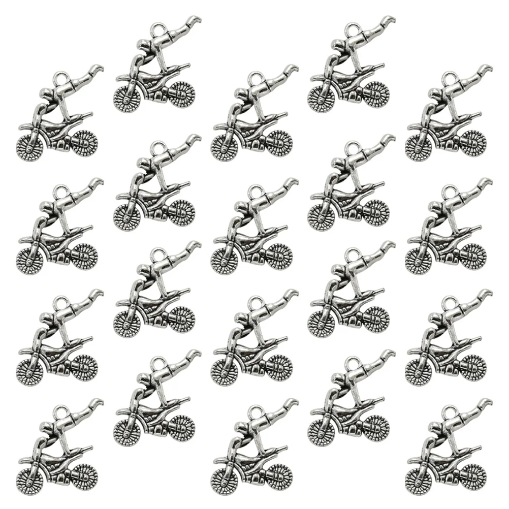

20Pcs Alloy Motorcycle Shape Pendants Charms Silver DIY Jewelry Making Accessories Necklace Bracelet Gift