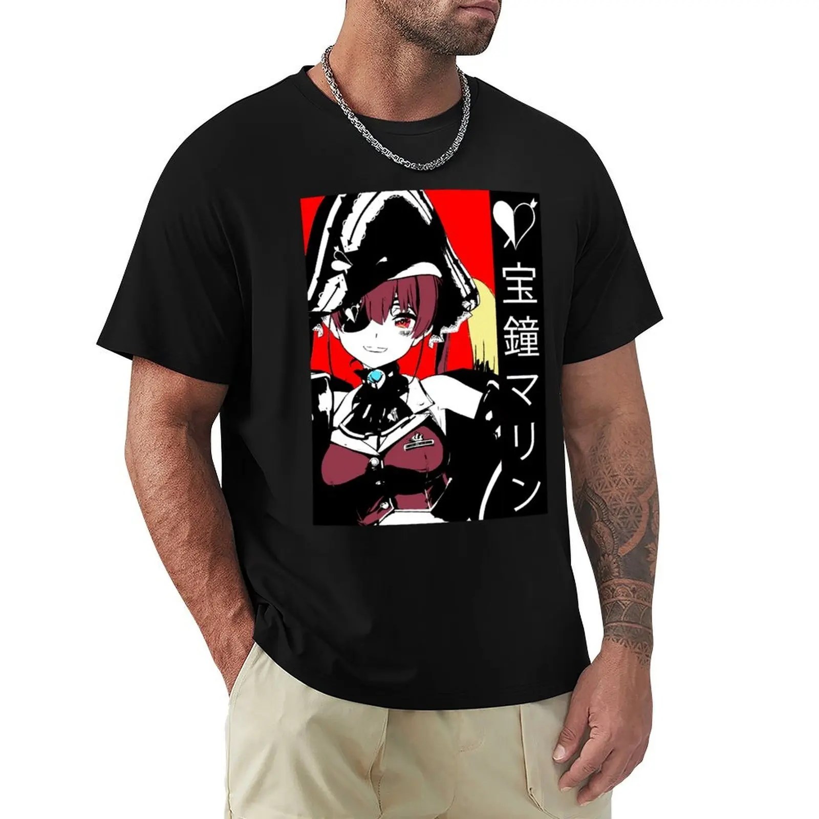 Hololive Hoshou Marine Senchou T-Shirt Casual Graphic Print Tee