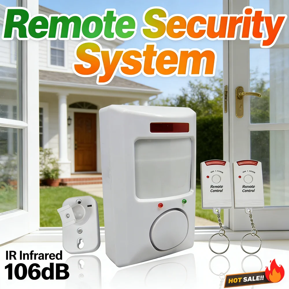 

Беспроводная домашняя охранная сигнализация 106 дБ, инфракрасный датчик, защита от краж, водонепроницаемая, удобная и креативная, для офиса, двора, магазина