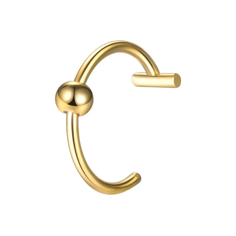 1PC Fashion Stainless Steel Fake Nose Ring Non-Pierced Hip Hop C Clip Lip Ring Women Body Jewelry