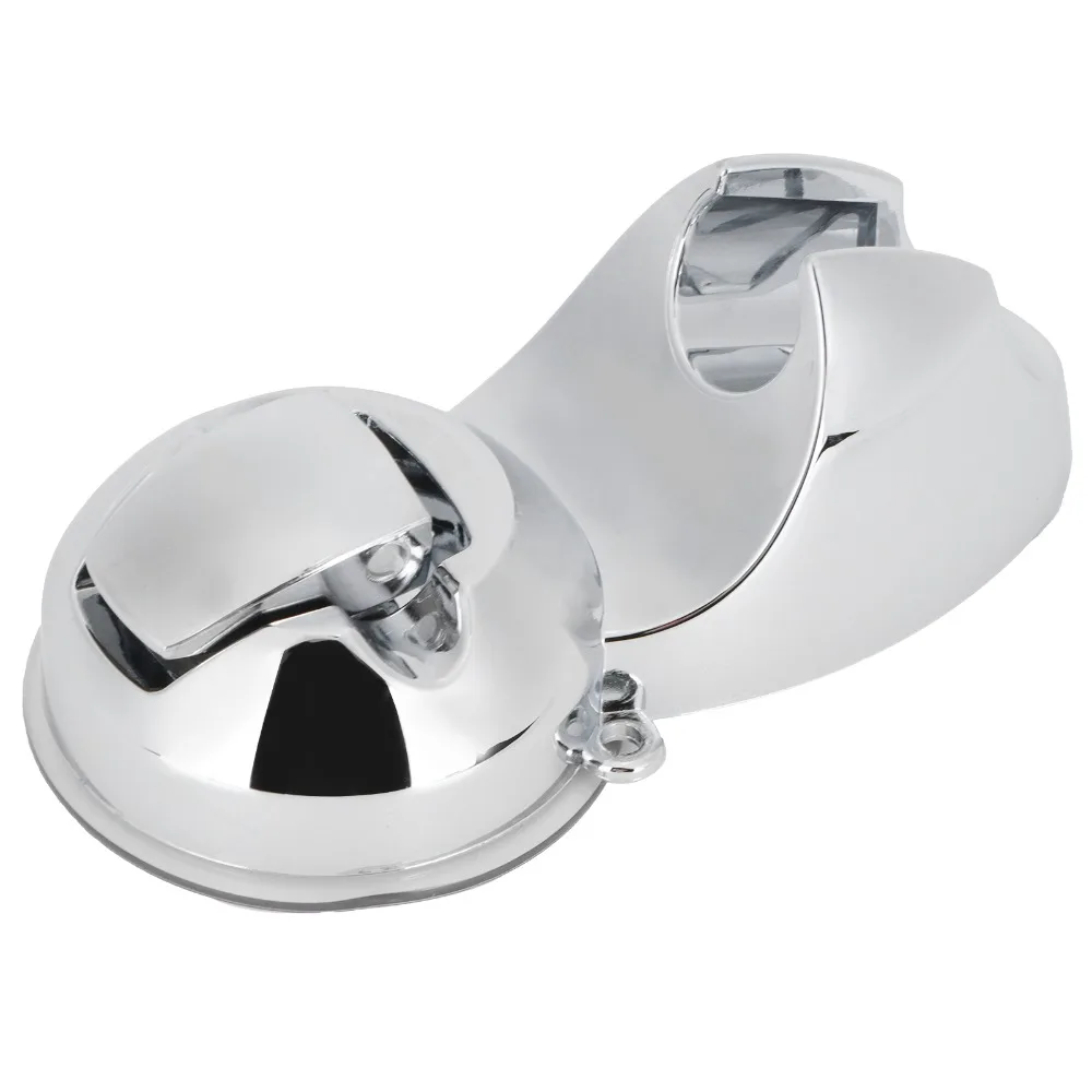 Plastic Material Shower Head Holder Adjustable Angle Suction Cup Mount Shower Head Bracket 5.3x2.8 Inch Size Wall Mount Design