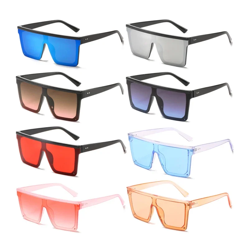 

Vintage Male Sunglasses Men Brand Black Square Shades Flat Top Sunglasses UV400 Gradient Sun Glasses For Women
