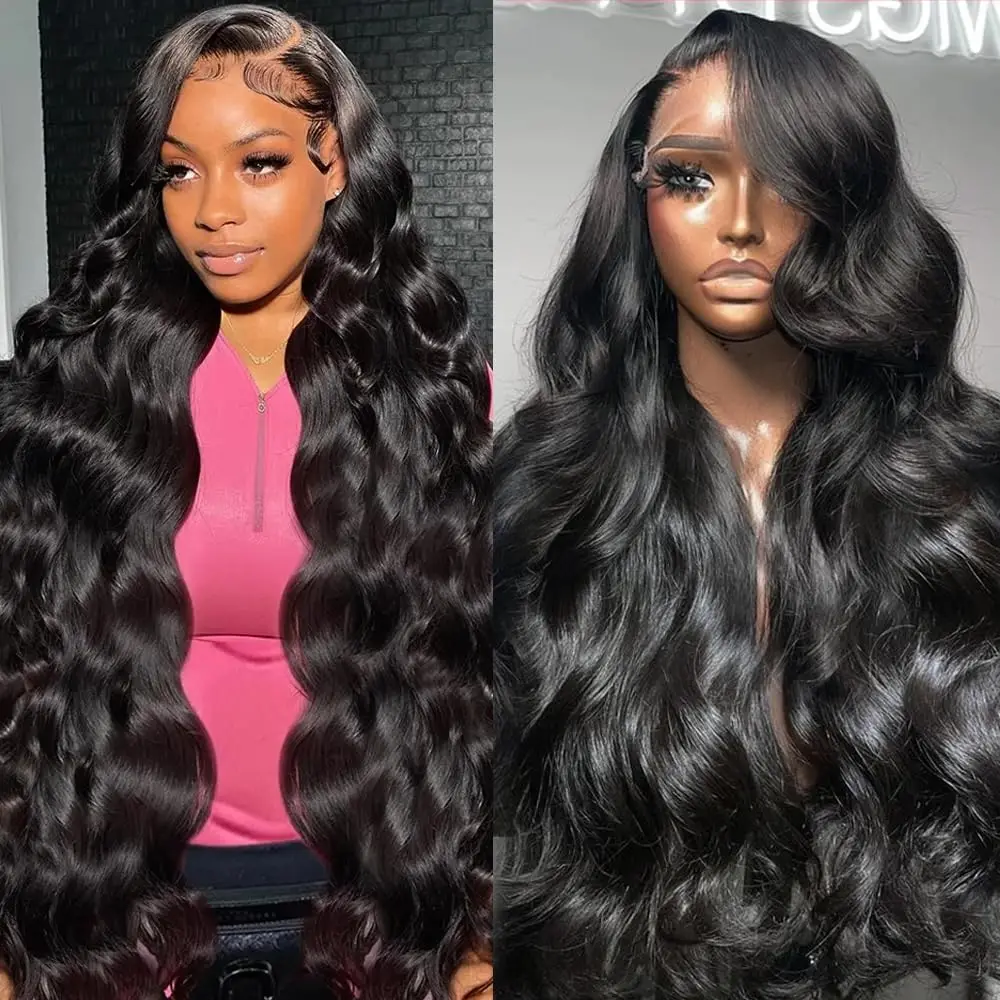 30 38 Inch 13x6 HD Body Wave Lace Front Wig 13x4 Pre Plucked Loose Wave Lace Frontal Wig 100% Human Hair Wigs For Black Women