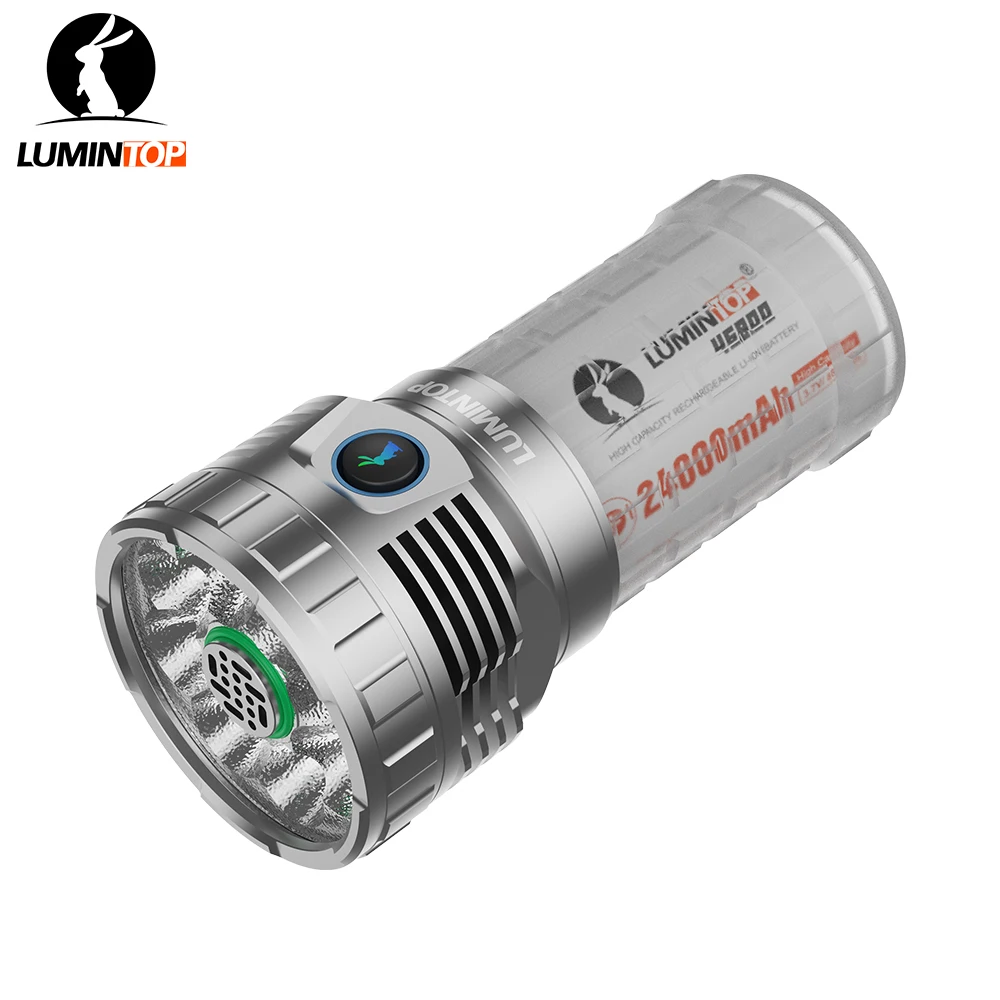 Lumintop USB TYPE C charging flashlight Mach Transparent version 46800 battery flashlight powerful 20000 lumens 450 meters dista