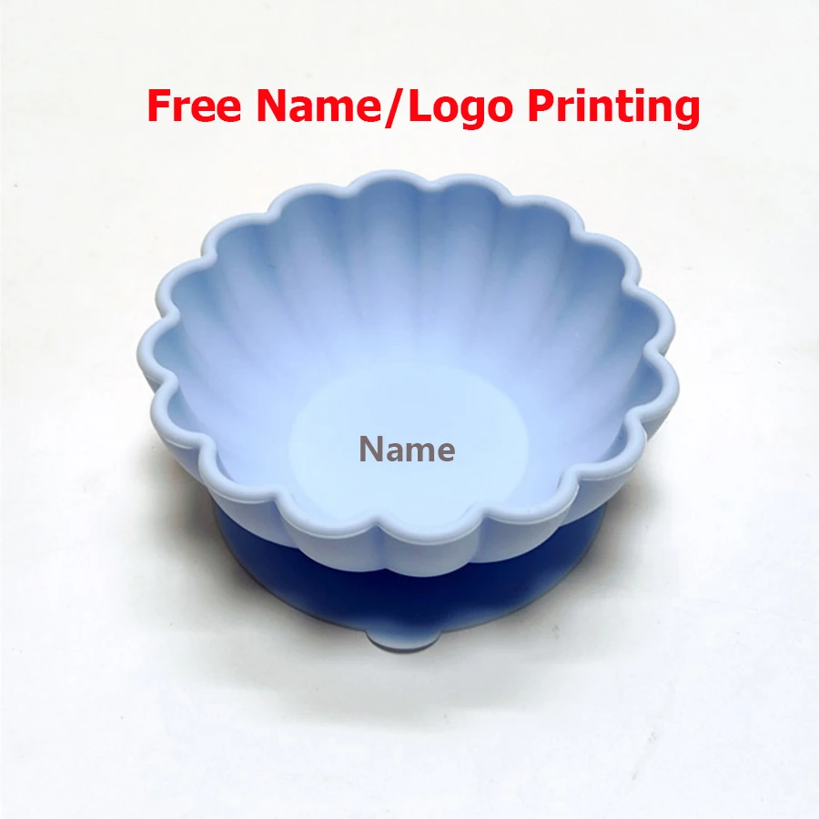 

Baby Tableware Bowl Personalized Customization Free Printing Silicone Material Boy Girl Holiday Gift