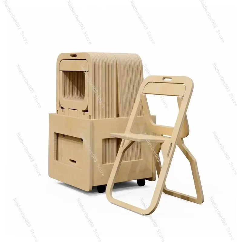 Creative New Folding Chair Wooden High-End Dormitory Household Outdoor Portable Storage Paper Chair  Dining Chair