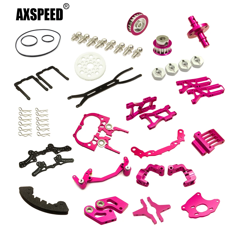 AXSPEED Belt Pack Aluminum Drive Shaft CVD Front Rear Suspension Arms for SAKURA D3 CS 1/10 RC Drifting Racing Car Upgrade Parts