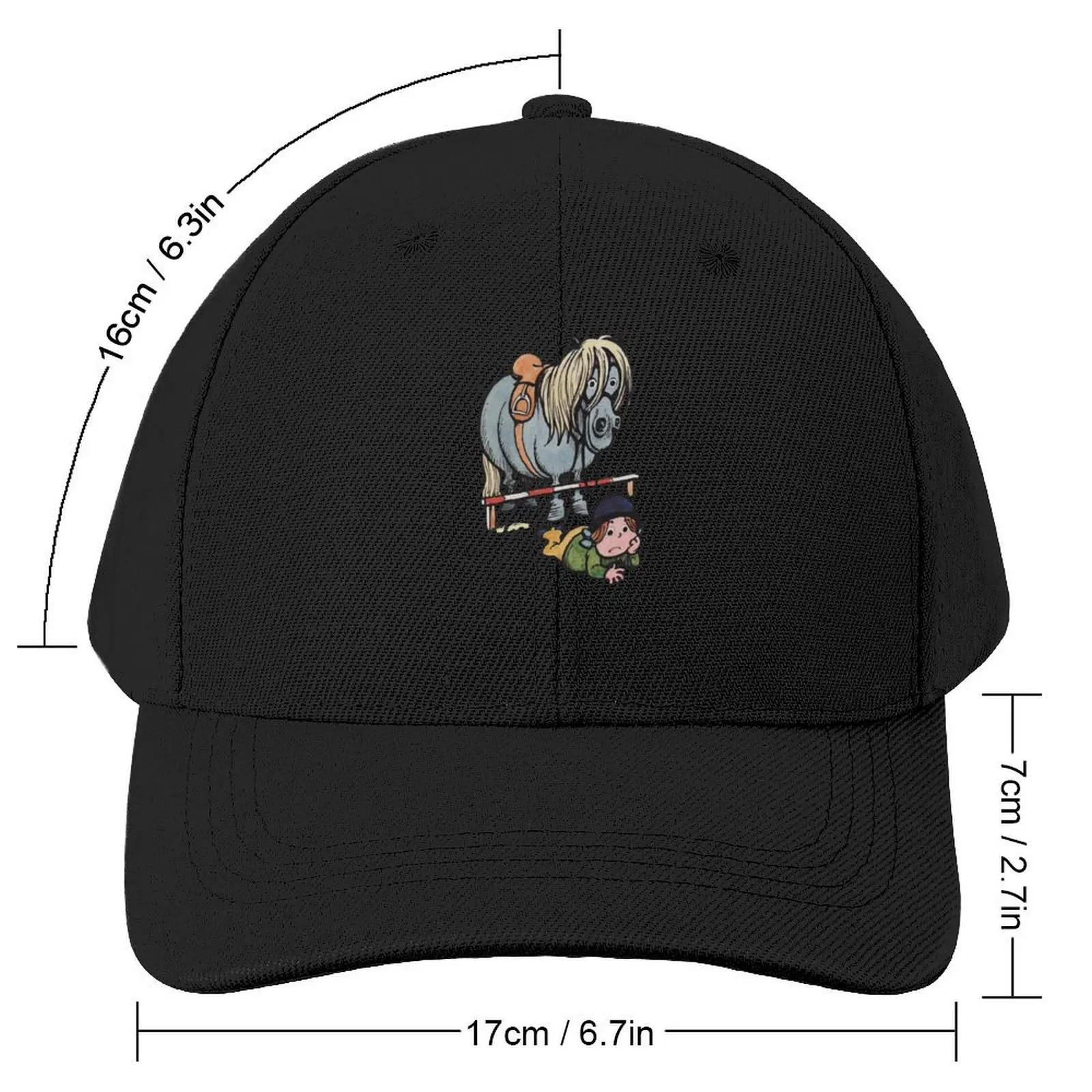 Thelwell Funny Showjumping Gone Wrong Baseball Cap Fluffy Hat Uv Protection Solar Hat Men Hats Women's