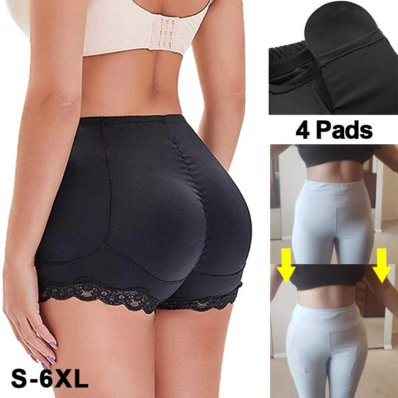 

Women Seamless Butt Lifter Padded Lace Panties Enhancer Underwear Side Pads Fake Ass Booty and Hip Shorts Hourglass Shapewear