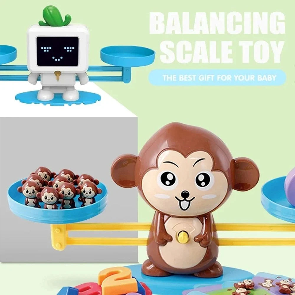 Montessori Math Toy Monkey Balance Baby Montessori Educational Games Number Toy Educational Learning Toys Teaching Material