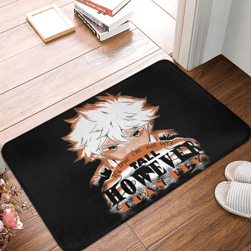 Haikyuu Karasuno Hinata Doormat Anti-Slip Kitchen Bathroom Mat Toilet Door Floor Entrance Carpet Rug