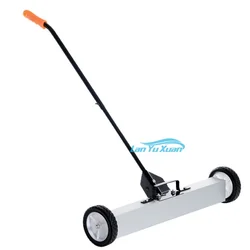 24 Inches Hand Push Small Wheeled Rolling Cleaning Magnetic Road Floor Sweeper