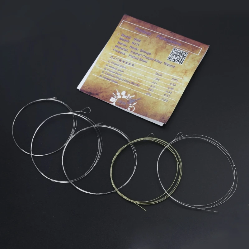 Professional Banjo Strings 5 String Set Stainless Steel Alloy Wound Full Sets Musical Instruments Accessory