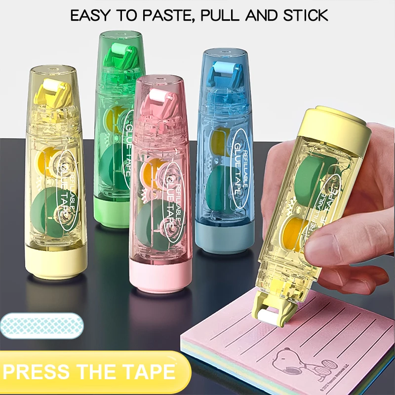 1 Small and Portable Adhesive Pen + 3 Replaceable Cores, Perfect for Scrapbooks, Envelopes, Office and School Supplies