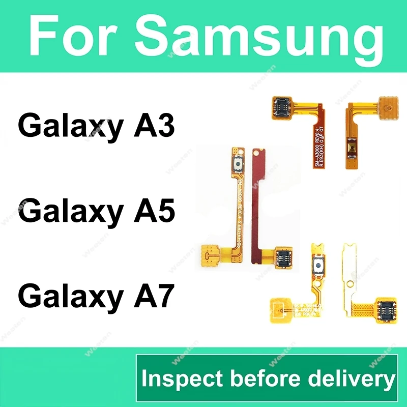 Cabo Flexível de Alimentação para Samsung Galaxy A3 A5 A7 2015 A3000 A300F SM-A500FU A500 A500F SM-A700 A7000 Reparo de Fita Flexível do Botão Lateral