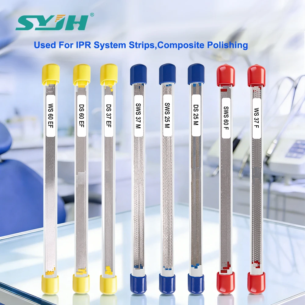 SYJH 10Pcs/Box Dental Diamond Polishing Strip Medium/Fine/Extra Fine Polisher Autoclavable Wear Resistant Polishing Strip Tool