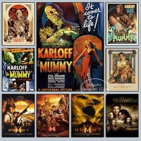 The Mummy Movie Poster Classic Movie Campy Horror Print Canvas Wall Pictures for Bedroom Sports Office Decoration Gift