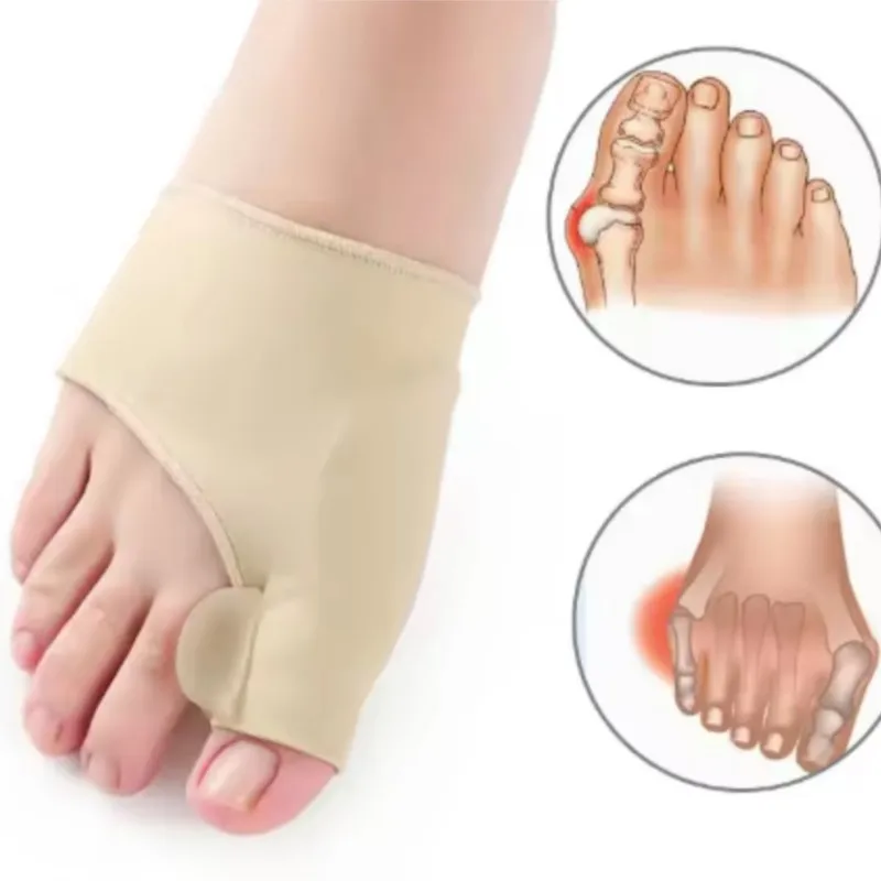 Corrector de dedos ortopédico pies cuidado de los pies hueso pulgar ajustador corrección suave pedicura calcetines juanete enderezador (1 par/2 pares)