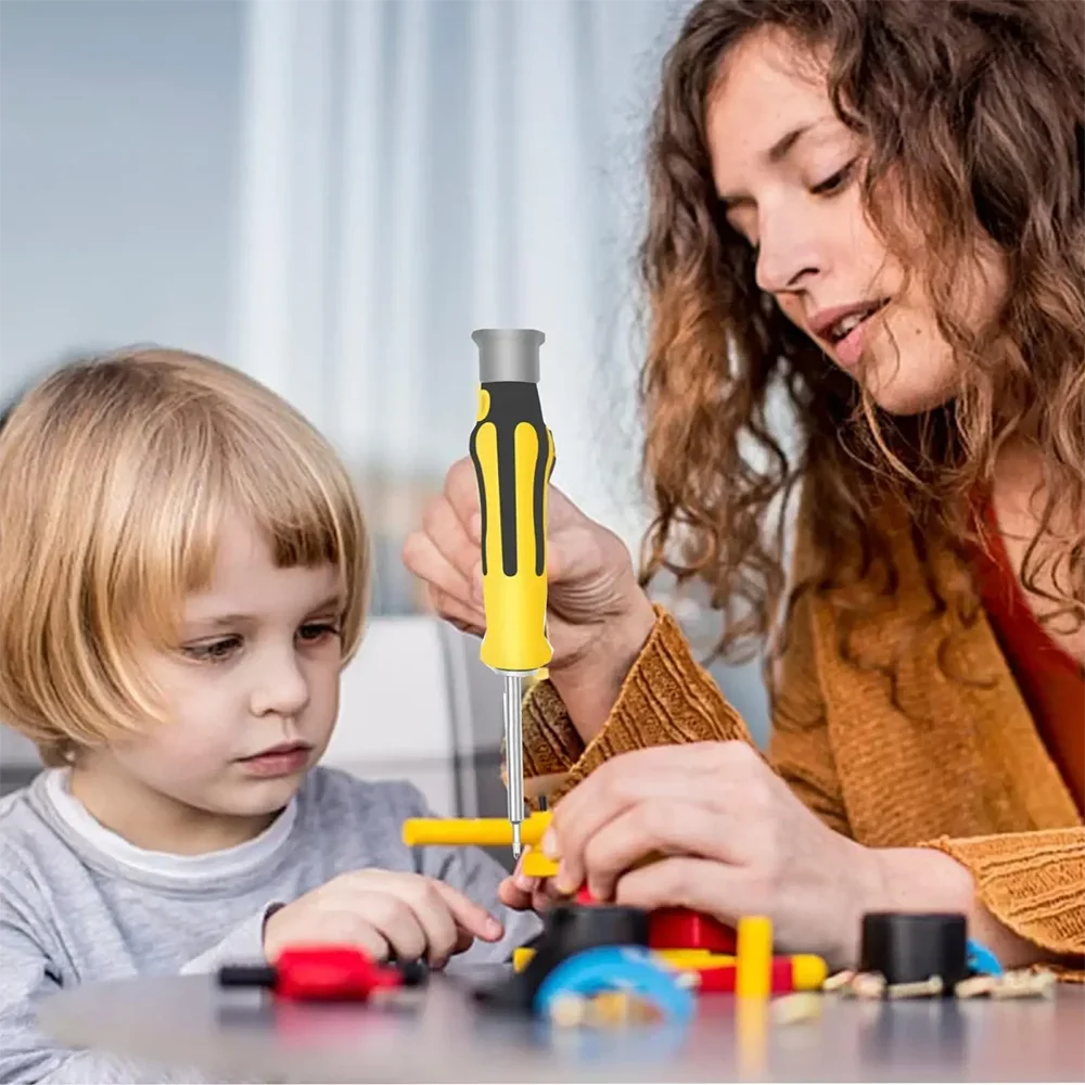 12 In 1 Screwdriver Set Magnetic Bit Cross Flat Shaped Screwdriver Head Multifunctional Precision Handheld Maintenance Tool Home