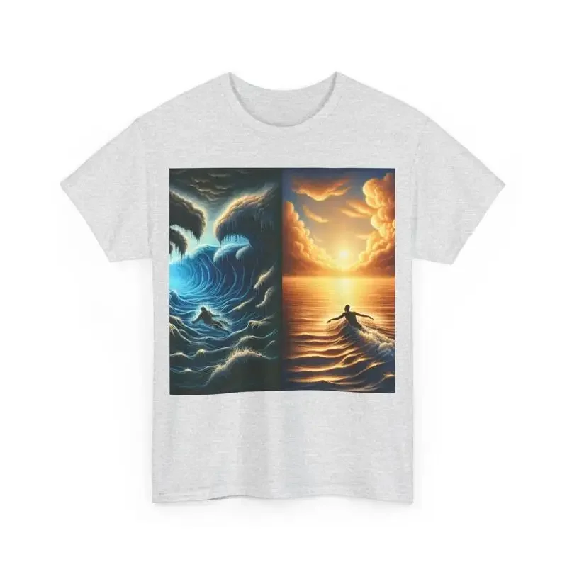 Oceanic Harmony T Shirt Äì Surfer Art Design