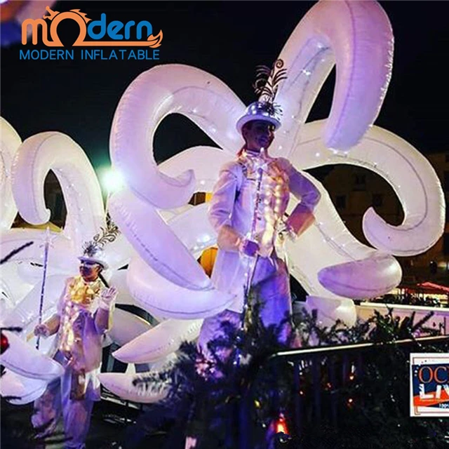 Inflatable Octopus Costume Festival Street Parade Performance Party Decor Light Decorations Includes Balloon Blower 210d Oxford
