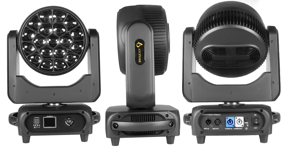 aicpose 19x40W RGBW Bee Eyes Moving Head Light Beam Washing Light geeignet für Hochzeiten, Bars, Clubs, Partys, DJ-Bühnenlichter – Detail 6